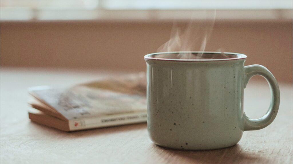カップと湯気